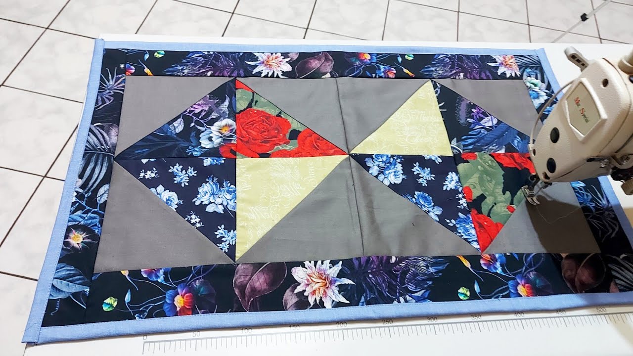 TAPETE DE RETALHO COM BLOCOS EM TRICOLINE 💥