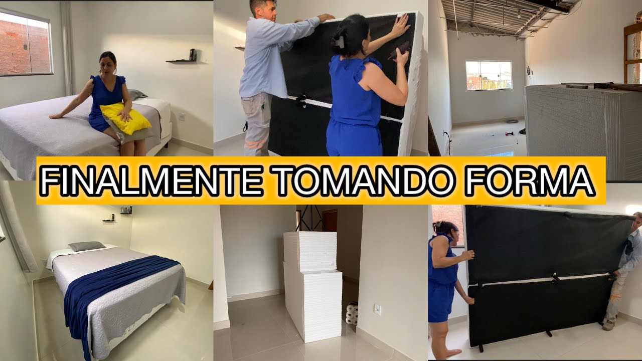 Conquista e Atualização da Obra , quarto e sala.fui ao mercado e vlog . 