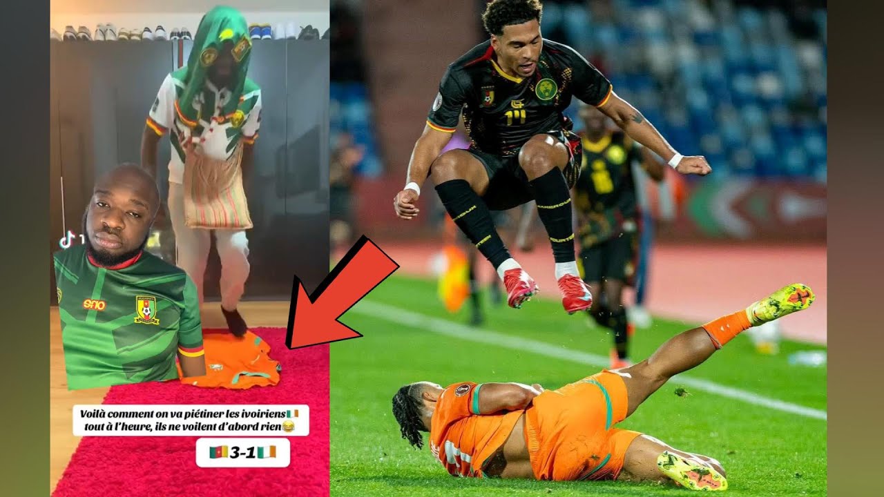 Ce Camerounais piétine le maillot Ivoirien pour déclencher un nouveau clash