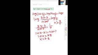 Solving logarithmic functions #maths