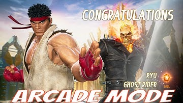 MARVEL VS CAPCOM INFINITE ARCADE MODE GHOST RIDER AND RYU TEAM