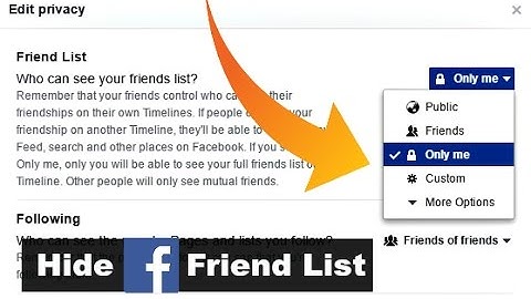 Hide Facebook Friend List from Mobile & Desktop Browser | Facebook Privacy