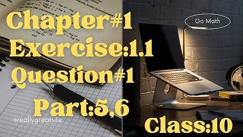 Maths 10 class. Chapter 1 exercise 1.1question 1, part 5,6