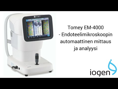 Tomey EM-4000 -endoteelimikroskoopin automaattinen mittaus ja analyysi