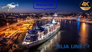 Silja Symphony Departure from the Port Of Helsinki | DRONE 4K