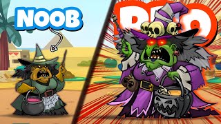 NOOB vs PRO - MAX LEVEL UPGRADE WITCH - Tower Conquest: Tower Defence gameplay screenshot 4