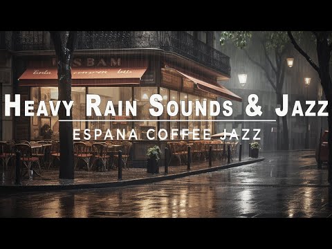 Heavy Rain Sounds & Jazz Music Playlist At Cozy Coffee Shop Giving The Best Feeling OfRelaxation