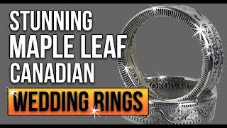 Stunning wedding rings made from Canadian maple leaf silver coins Stunning wedding rings made from Canadian maple leaf silver coins