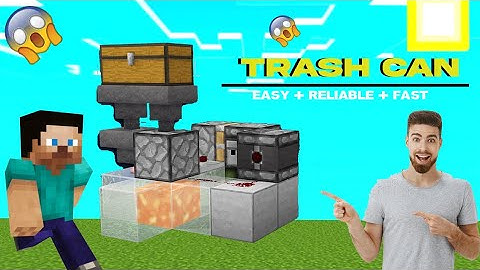 Minecraft Trash Can - Item Disposal Machine - Easy build and Reliable design - 1.18/1.19