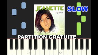 SLOW piano tutorial "SOY REBELDE" by Jeanette, 1971, with free sheet music (pdf)