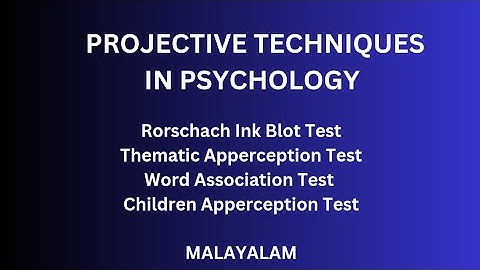 Projective Techniques in malayalam