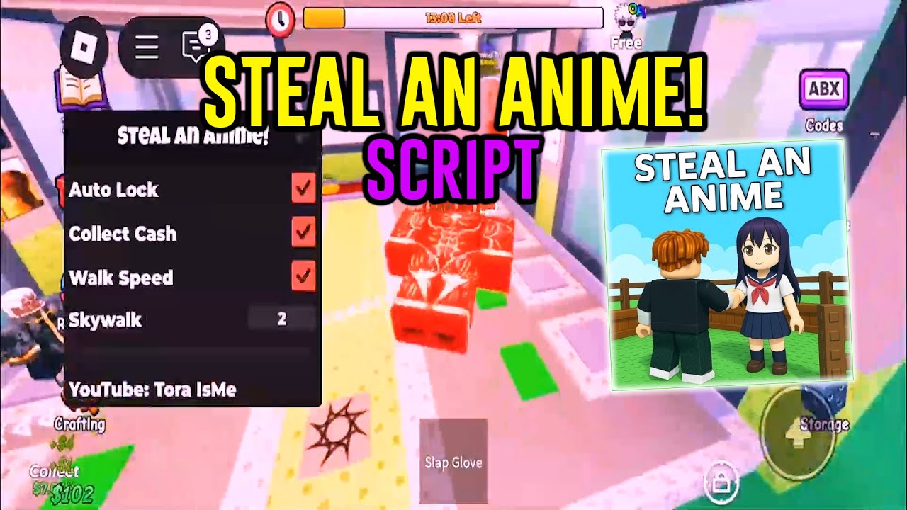 Steal an Anime Script - Instant Steal, Auto Lock, Collect Cash *NO KEY*