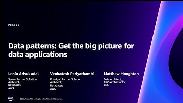 AWS re:Invent 2023 - Data patterns: Get the big picture for data applications (PEX309)