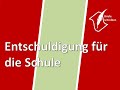 Briefe schreiben: Entschuldigung für die Schule