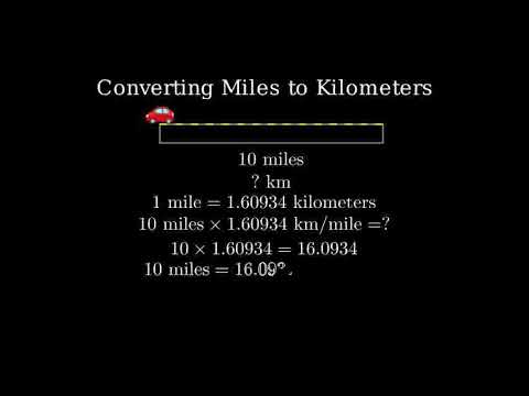 How to Convert 10 Miles to Kilometers (10 mi to km)