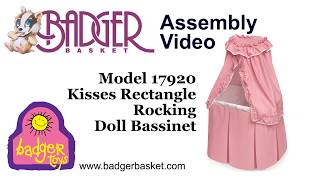 Assembly of 17920 Badger Basket Kisses Rocking Rectangle Doll Bassinet