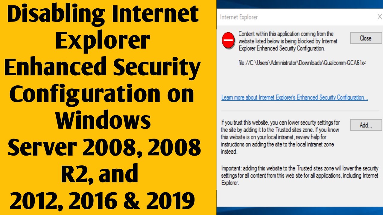 server 2016 internet explorer enhanced security