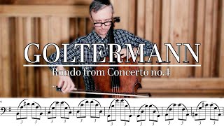 Goltermann Cello Concerto no.4 RONDO in slow tempo with Sheet Music Suzuki Book 5