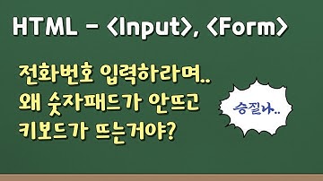프론트엔드 웹 코딩 - HTML Input 태그가 하나가 아니라고? 이렇게나 다양하다고?