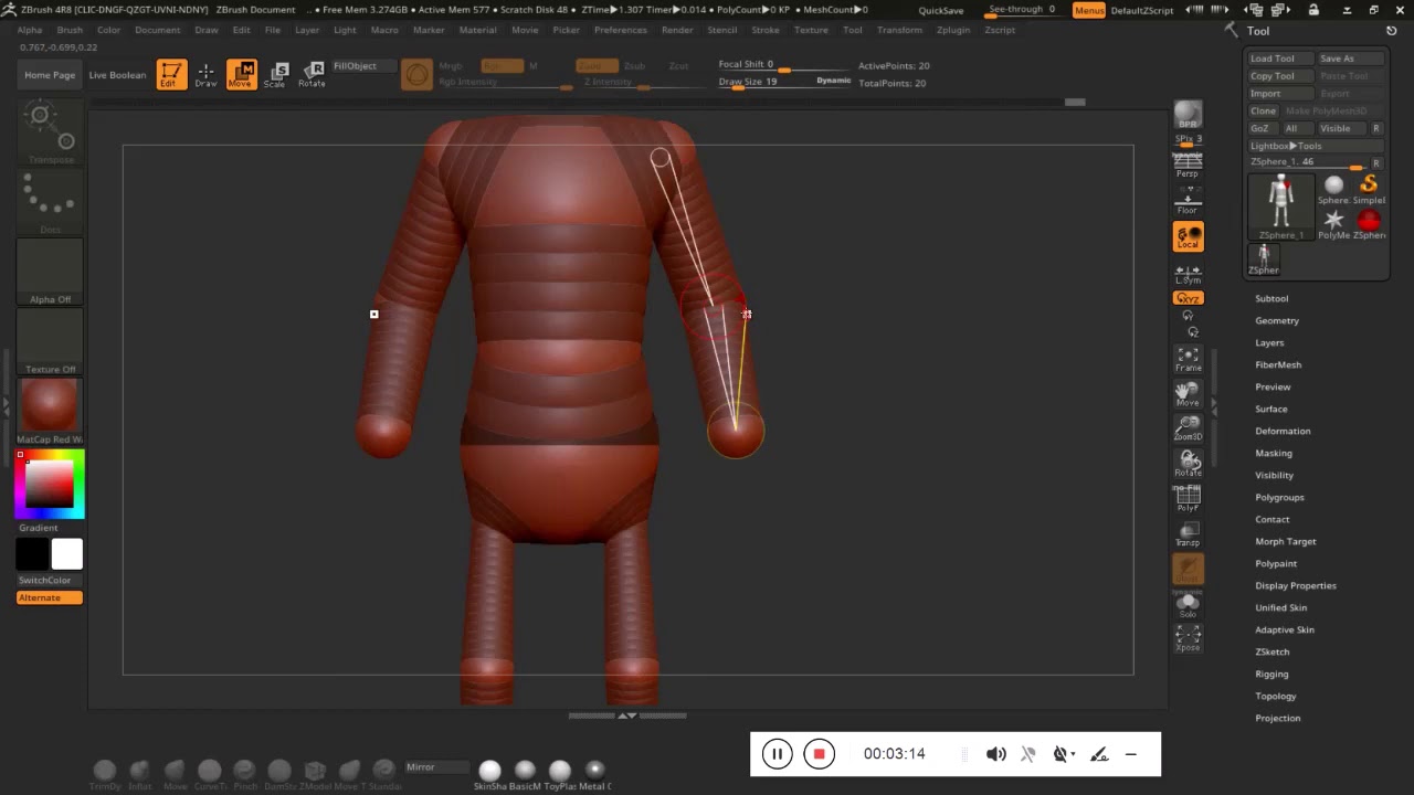 Zbrush tutorial | Working with the Zsphere - YouTube