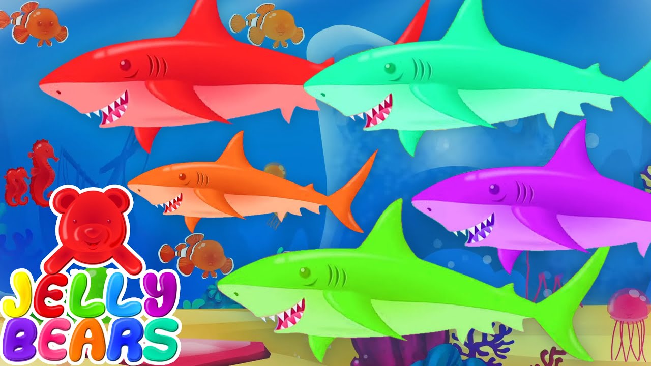Five Hungry Sharks Baby Shark Song Nursery Rhymes and Kids Songs