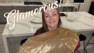 This Gold Sequin Table Runner Instantly Elevates Any Event ✨