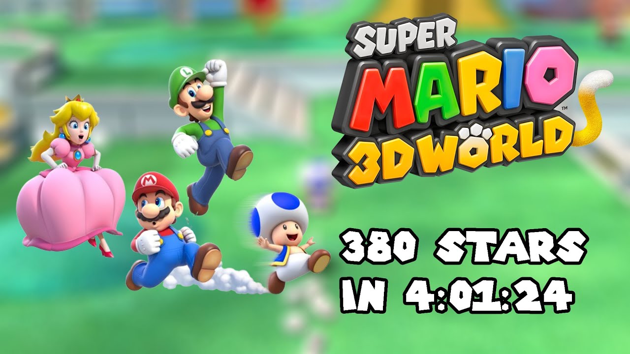 Super Mario 3D World {Switch} 380 Stars in 4:01:24