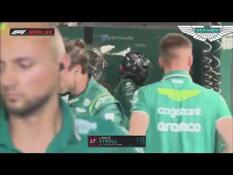 Lance Stroll lanza a su ingeniero contra la pared estando enojado - Qatar 2023