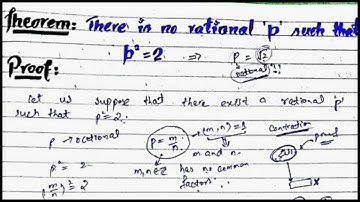 Square root 2 is an irrational number || No rational p such that p-square = 2 || Real Analysis