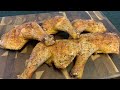 Smoked chicken with crispy skin in a pellet smoker