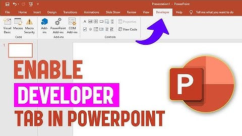 Het tabblad Ontwikkelaar in PowerPoint inschakelen