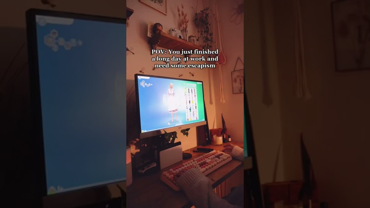 Playing the sims is needed after a stressful day 