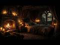 Fall Asleep in a Medieval Castle | Rain &amp; Fireplace for Deep Sleep