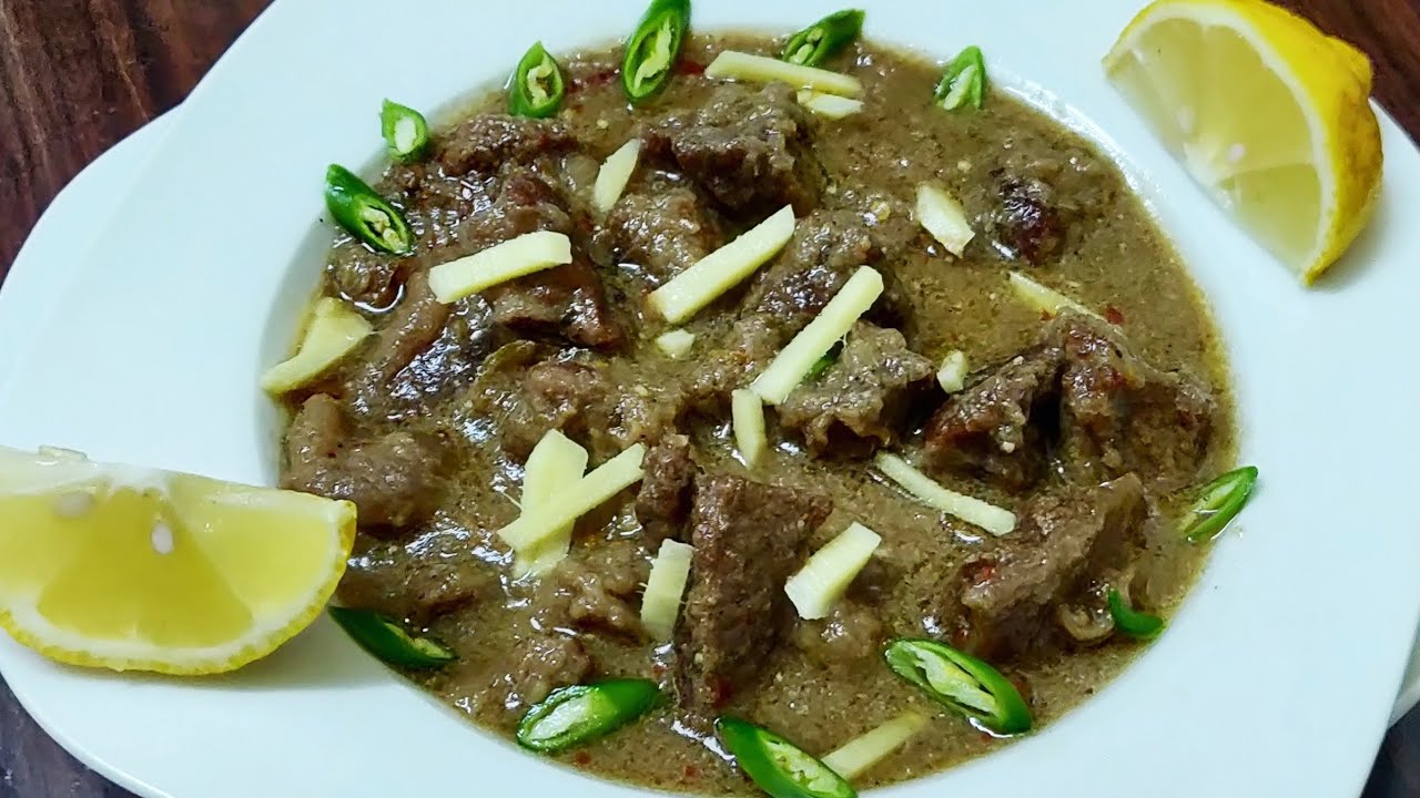 Black pepper Beef Stew Kali mirch Masala Gosht Gul Morris'or Gusso