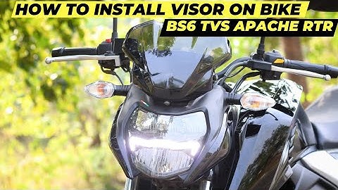 HOW TO FIX VISOR ON BS6 TVS APACHE RTR 160 4V MOTORCYCLE VISOR UNDER ₹500