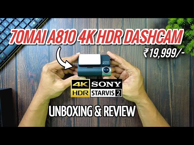 70mai A810 4K HDR Dash Cam + RC12 HDR Rear + 4G Hardwire Kit – Car