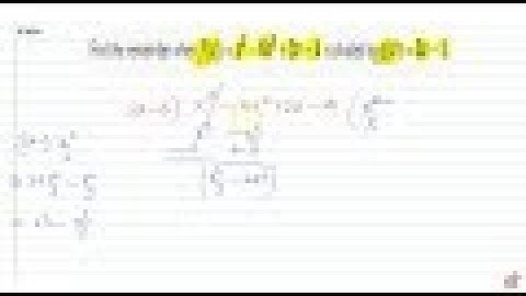 Find the remainder when  ltmath gt
 ltmrow gt
 ltmi gtf lt/mi gt ltmrow gt ltmo gt( lt/mo gt
 l...