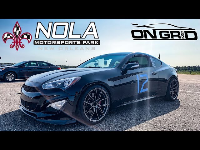 Genesis Coupe 3.8 OnGrid Track Day | FIRST Time on Track (NOLA