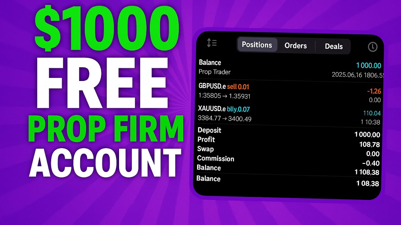 How to Get a FREE $1,000 Prop Firm Account (Step-by-Step Tutorial ...