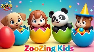 सरपरइज एगस बचच क गत Surprise Eggs Kids Song - Hindi Rhymes Zoozing Kids