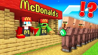 JJ and Mikey Surived 100 Days in MCDONALDS in Minecraft  Maizen