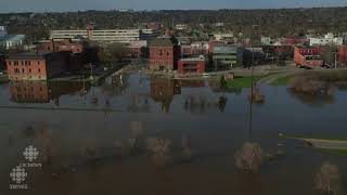 Fredericton flooding as seen from CBC drone