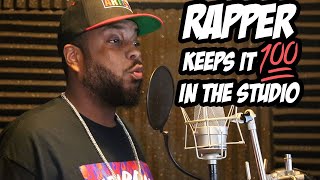 Rapper Keeps It 100 In The Studio | Crank Lucas