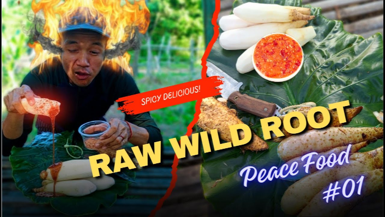 Digging WILD POTATOES and Eating Them Raw with Salt! Peace food