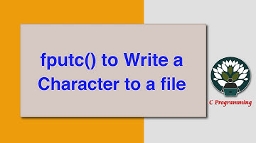 fputc() to Write a Character to a file
