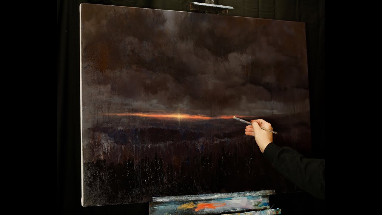 Painting Light A Time Lapse Dark Landscape Painting In Acrylic By Tim Gagnon Youtube