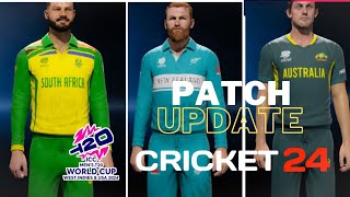 Cricket 24: T20 / World Cup Teams 2024 Jersey Cricket 24 Patch | Cricket 24 Kits Patch #Cricket24