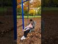 Enjoying the colorful leaves and playing on the swing with my granddaughter 🍁🌳💛