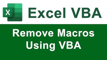 Remove Macros from Workbooks Using VBA