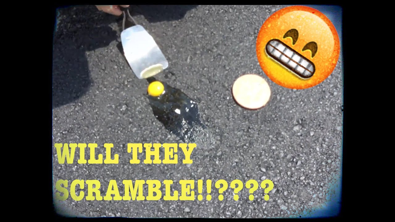 Cooking on asphalt !!!! Scrambling an egg! YouTube